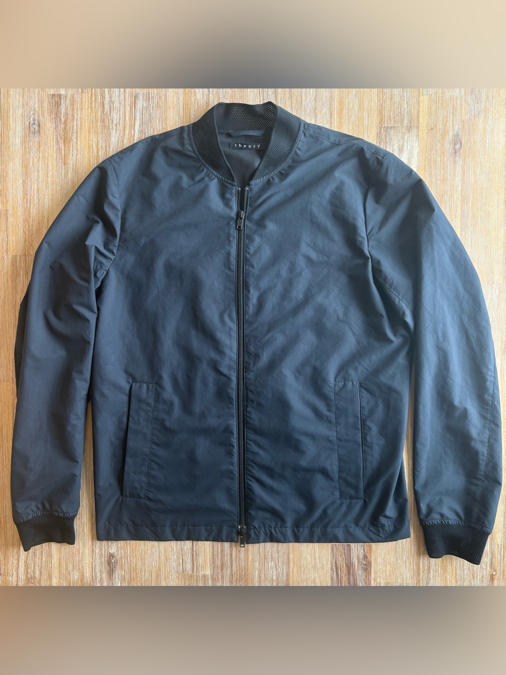 Theory Men's Navy Bomber Jacket, medium